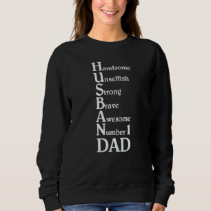 Sweatshirt Fête des Pères Homme Papa Numéro Un Fier de sa Fam