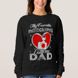 Sweatshirt Fête des pères Mon photographe préféré m'appelle P