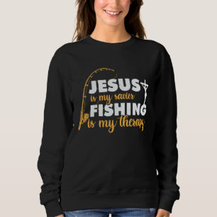 Sweatshirt Fête des Pères Pêche Jésus est mon Sauveur