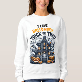 Sweatshirt Fête d'Halloween éffrayant dans une maison hantée
