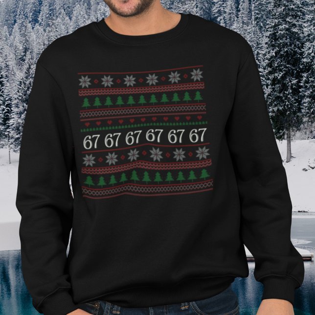 Sweatshirt Fête drôle de pull de Noël moche 67 (Créateur téléchargé)