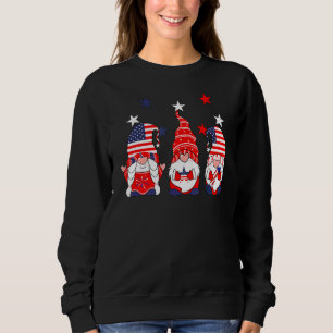 Sweatshirt Feu d'artifice Trois Gnomes Indépendance du drapea
