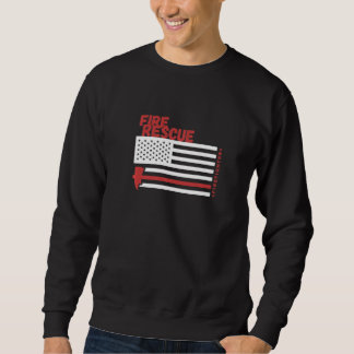 Sweatshirt Feu Secourt Feu Feu Drapeau américain