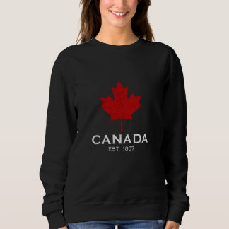 Sweatshirt Feuille d'érable canadienne patriotique pour l'amo