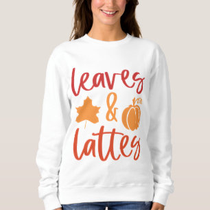 Sweatshirt Feuille et lattes Citation d'automne avec Citrouil