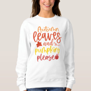 Sweatshirt Feuilles d'automne et Citrouille S'il vous plaît t