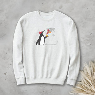 Sweatshirt Feuilles d'érable d'automne et manchot drôle