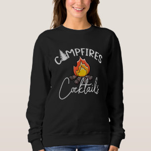 Sweatshirt Feux de camp plus cocktails mignon amour camping b