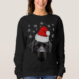Sweatshirt Feux de Noël Black Labrador Retriever Chien