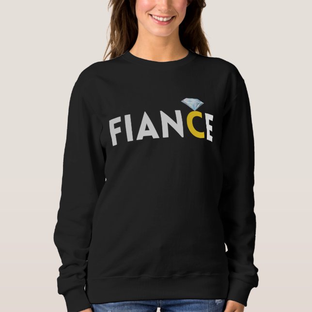 Sweatshirt Fiance Diamond Ring Graphic Engaged Engagement Bri (Devant)