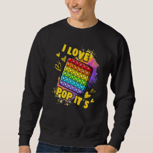 Sweatshirt Fidget Toy Pop It For Kids, Love Pop It's
