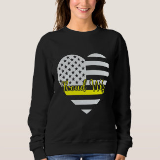 Sweatshirt Fier 911 Dispatcher Femme Américaine Distressed Dr