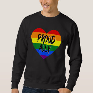 Sweatshirt Fier Ally Lgbt Rainbow Heart Mois Gay pride