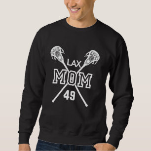 Sweatshirt Fier Amour Lacrosse Maman #49 LAX Player Numéro 49