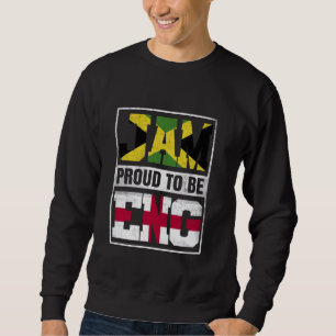 Sweatshirt Fier Jamaïcain Anglais Mix Jamaïque et Angleterre