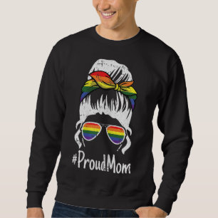 Sweatshirt Fier maman Gay pride Rainbow Flag LGBT - Q Ally Ma