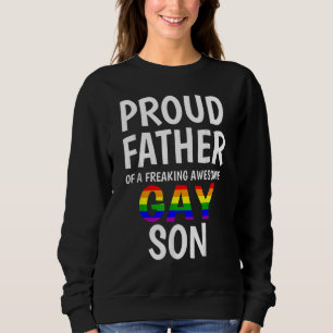 Sweatshirt Fier Père De L'Awesome Gay Son Lgbt Fierté Famille