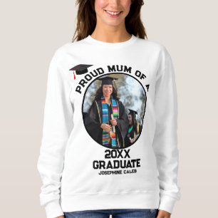 Sweatshirt Fier sur mesure maman d'une photo de diplômée
