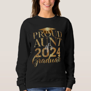 Sweatshirt Fier Tante d'une classe de 2024 Diplôme Supérieur