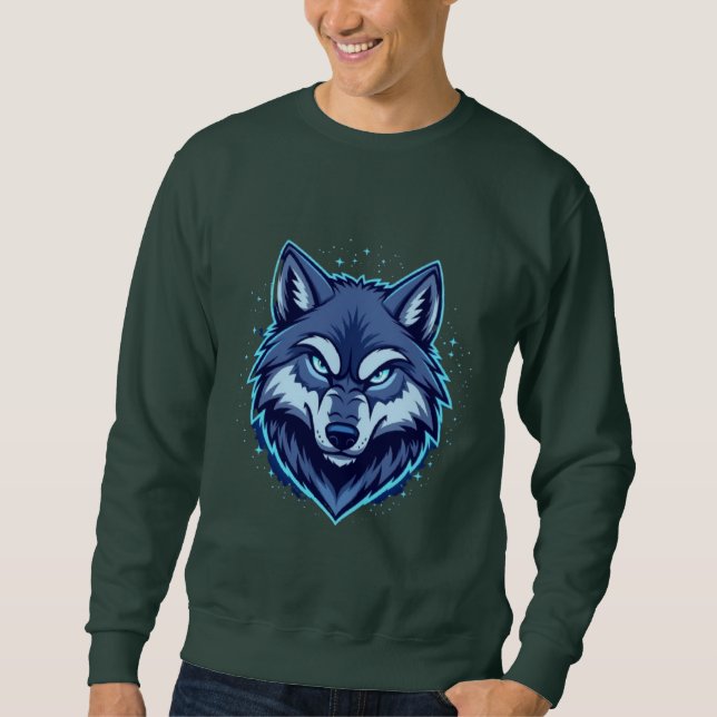 Sweatshirt Fierce Wolf – Symbol of Strength and Freedom (Devant)