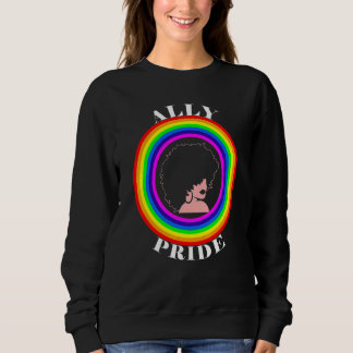Sweatshirt Fière alliée Égalité LGBTQ Arc-en-ciel Lesbienne G
