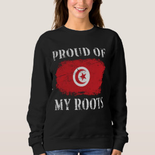 Sweatshirt Fière De Mes Racines Tunisiennes Drapeau Tunisien 