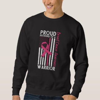Sweatshirt Fière Mari D'Un Guerrier Sensibilisation Au Cancer