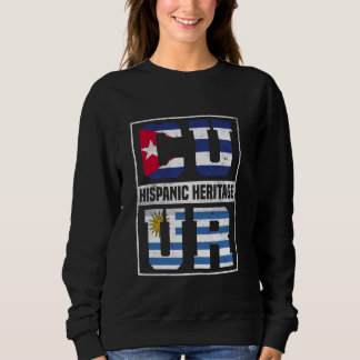 Sweatshirt Fière Mois du patrimoine hispanique uruguayen cuba