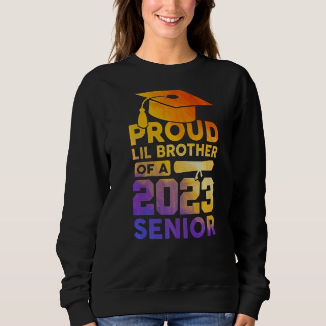Sweatshirt Fière Petite Frère D'Une Classe Supérieure De 2023 (Devant)