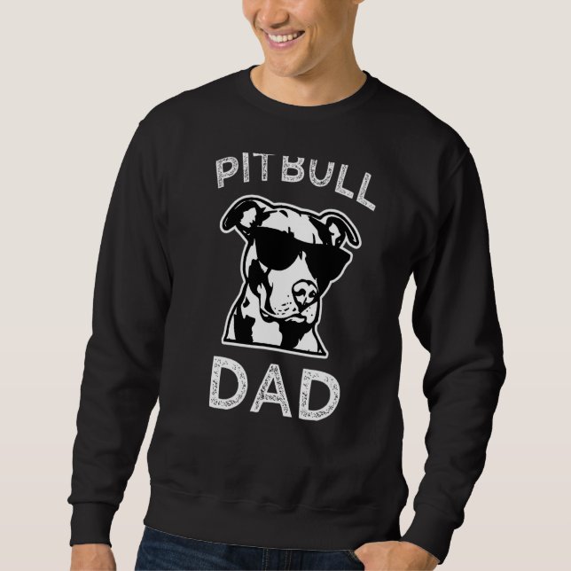 Sweatshirt Fière Pitbull Papa Pit Bull Dog Pittie (Devant)