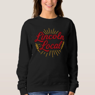 Sweatshirt Fierté locale de Lincoln Nebraska   Script rétro