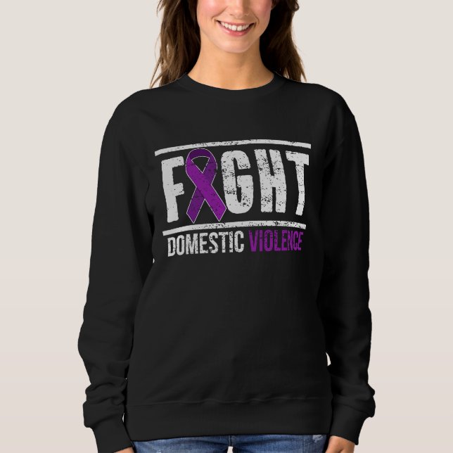 Sweatshirt Fight Domestic Violence Awareness Survivor (Devant)