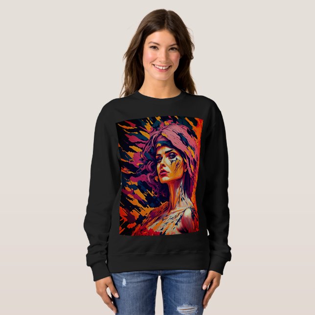 Sweatshirt Fille créative (Devant entier)