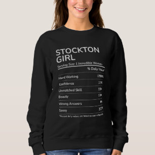 Sweatshirt Fille de Stockton Drôle de ville natale Californie
