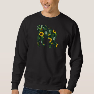 Sweatshirt Fille de tournesol Gorille Floral Ape Animal Hawai