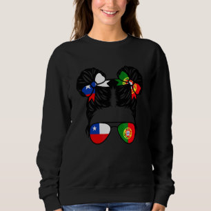 Sweatshirt Fille moitié chilienne moitié portugaise Chili Enf