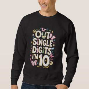 Sweatshirt Fille pour les 10 ans d'anniversaire Peace Out Chi