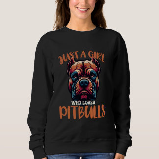 Sweatshirt Fille Qui Aime Les Pitbulls Race De Chien PitBull