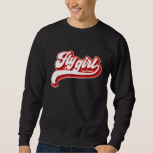 Sweatshirt Fille qui vole 80s 90s Old School Hip Hop Pour u