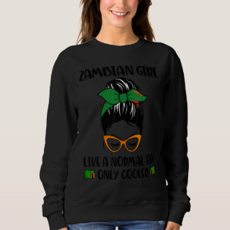 Sweatshirt Fille zambienne comme une fille normale mais en pl