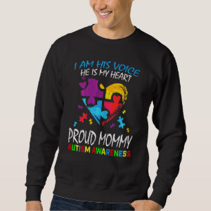 Sweatshirt Filles Bleu Fier Maman Sensibilisation sur l'autis