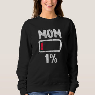 Sweatshirt Filles Funny Fatigué Maman Faible Batterie Drôle M