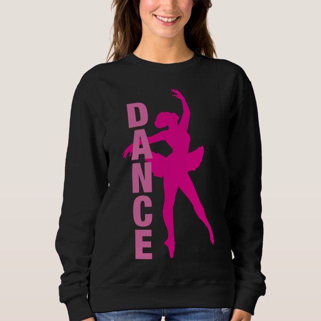 Sweatshirt Filles Hot rose Ballerina Danse (Devant)