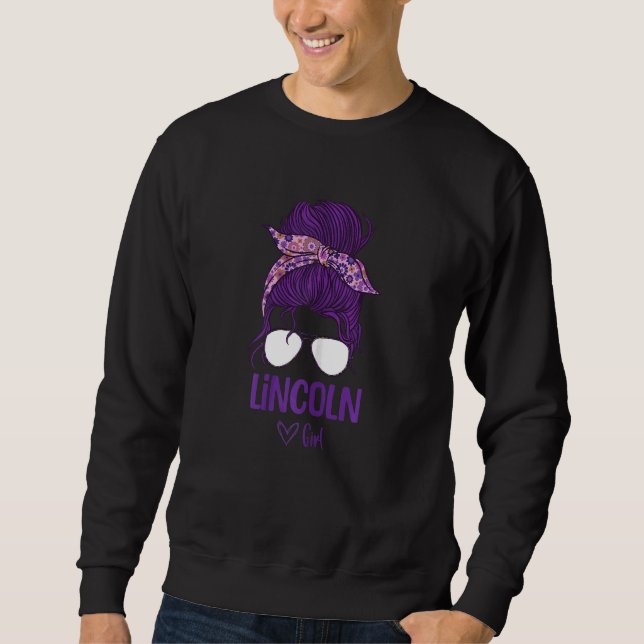 Sweatshirt Filles Lincoln Fille Née À Lincoln (Devant)
