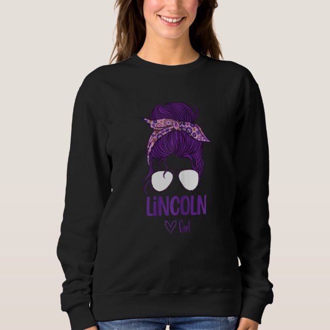 Sweatshirt Filles Lincoln Fille Née À Lincoln (Devant)