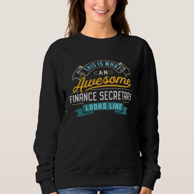 Sweatshirt Finance Secretary  Awesome Job Occupation (Devant)