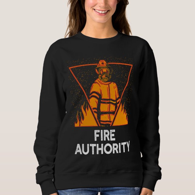 Sweatshirt Fire Authority Fire Department School Firefighting (Devant)