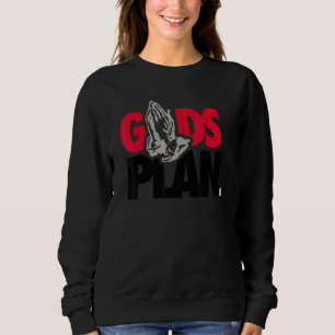 Sweatshirt Fire Red Dids Plan de prier Mains Basket Amour Jor