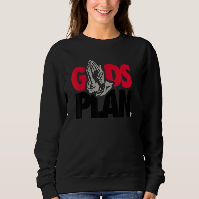 Sweatshirt Fire Red Dids Plan de prier Mains Basket Amour Jor (Devant)