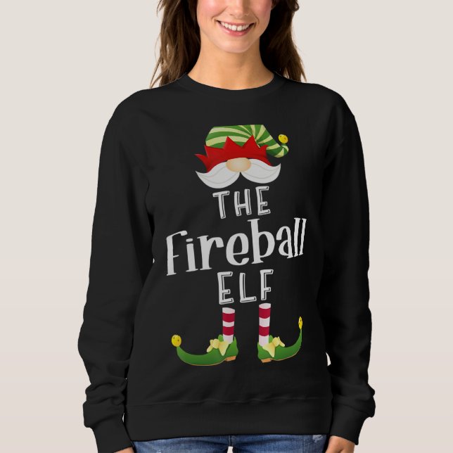 Sweatshirt Fireball Elf Group Noël Funny Pyjama P Y (Devant)